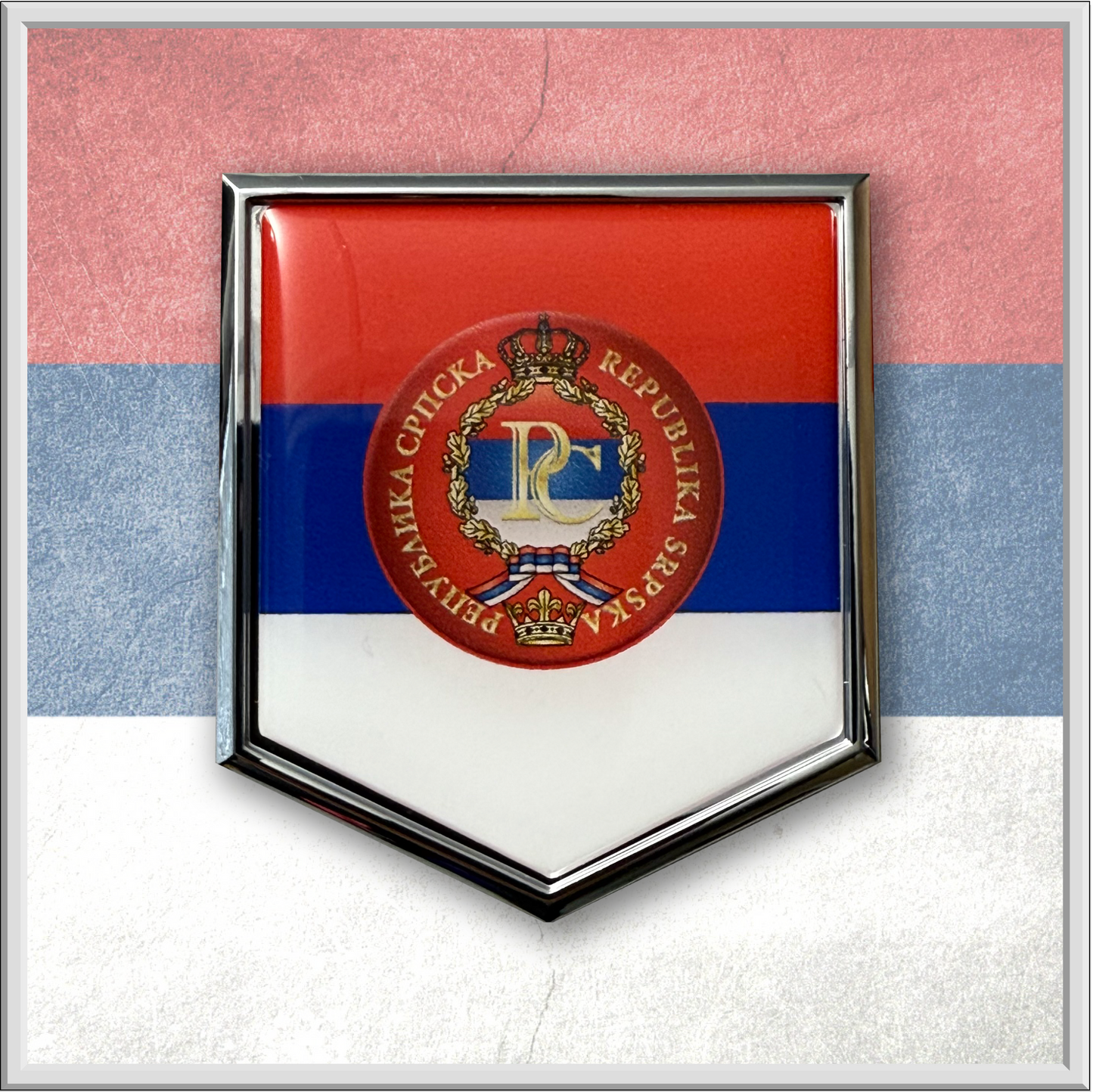 REPUBLIKA SRPSKA Emblem - For Cars or any flat smooth surface
