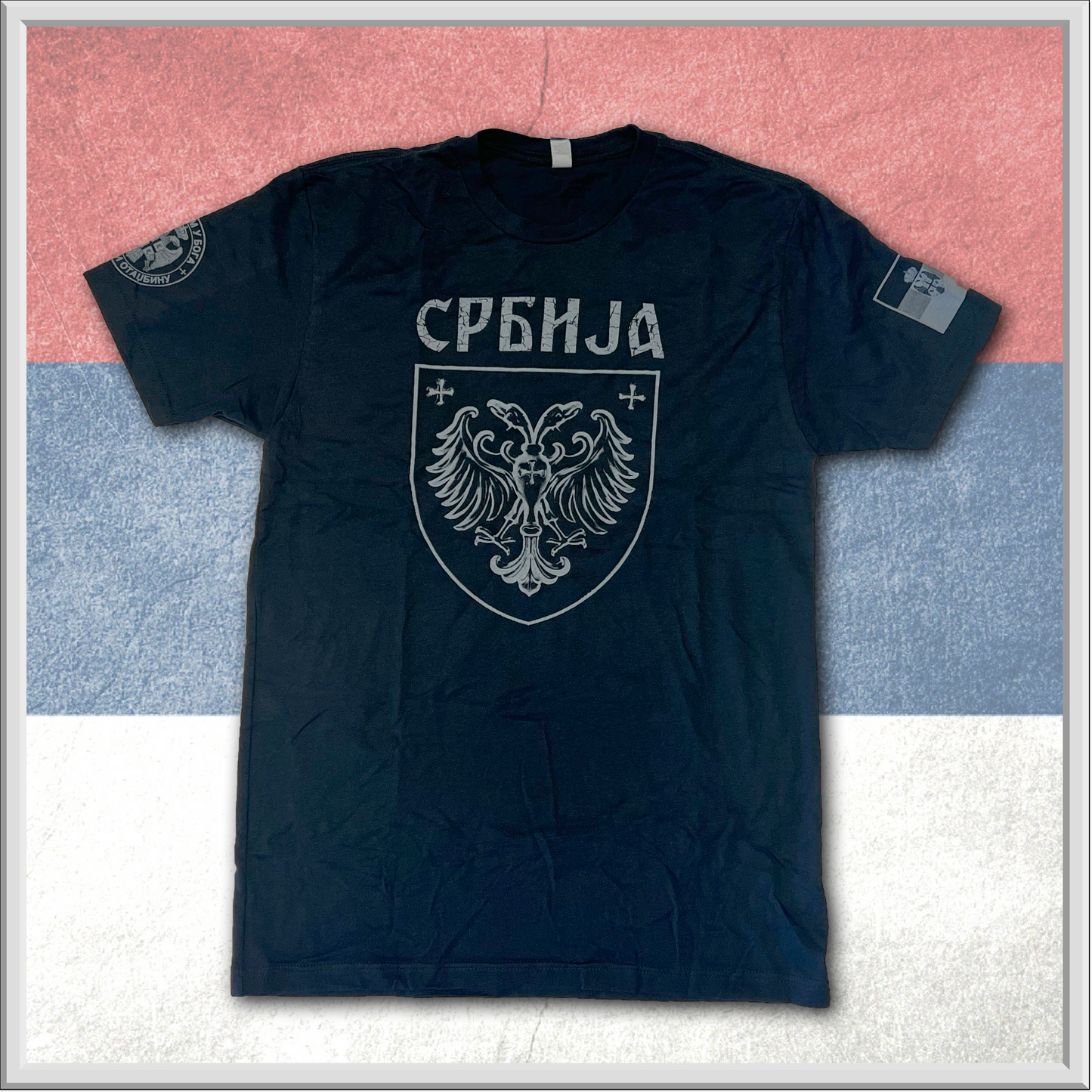 Srbija Grb Nemanjica - Nemanjic Dunasty crest Serbian T-Shirt Black