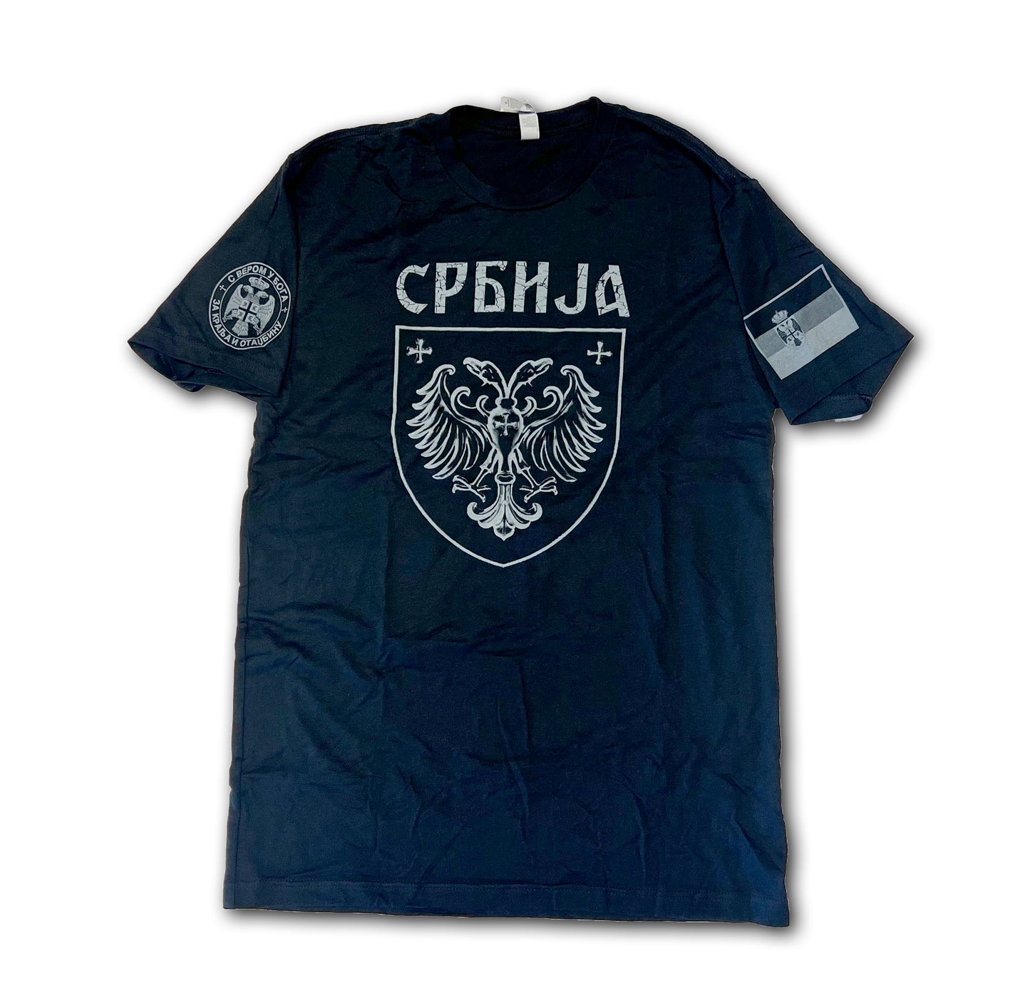 Srbija Grb Nemanjica - Nemanjic Dunasty crest Serbian T-Shirt Black