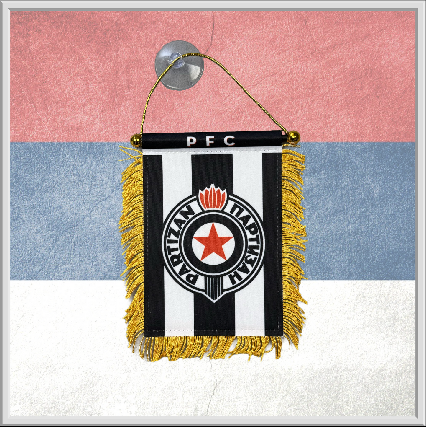 PARTIZAN - PFC- Window Flag with suction cups  - For Cars