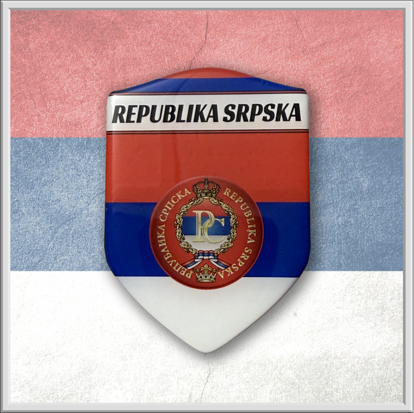 REPUBLIKA SRPSKA Domed Decal  - For Cars or any flat smooth surface