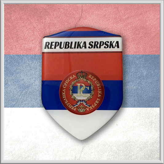 REPUBLIKA SRPSKA Domed Decal  - For Cars or any flat smooth surface