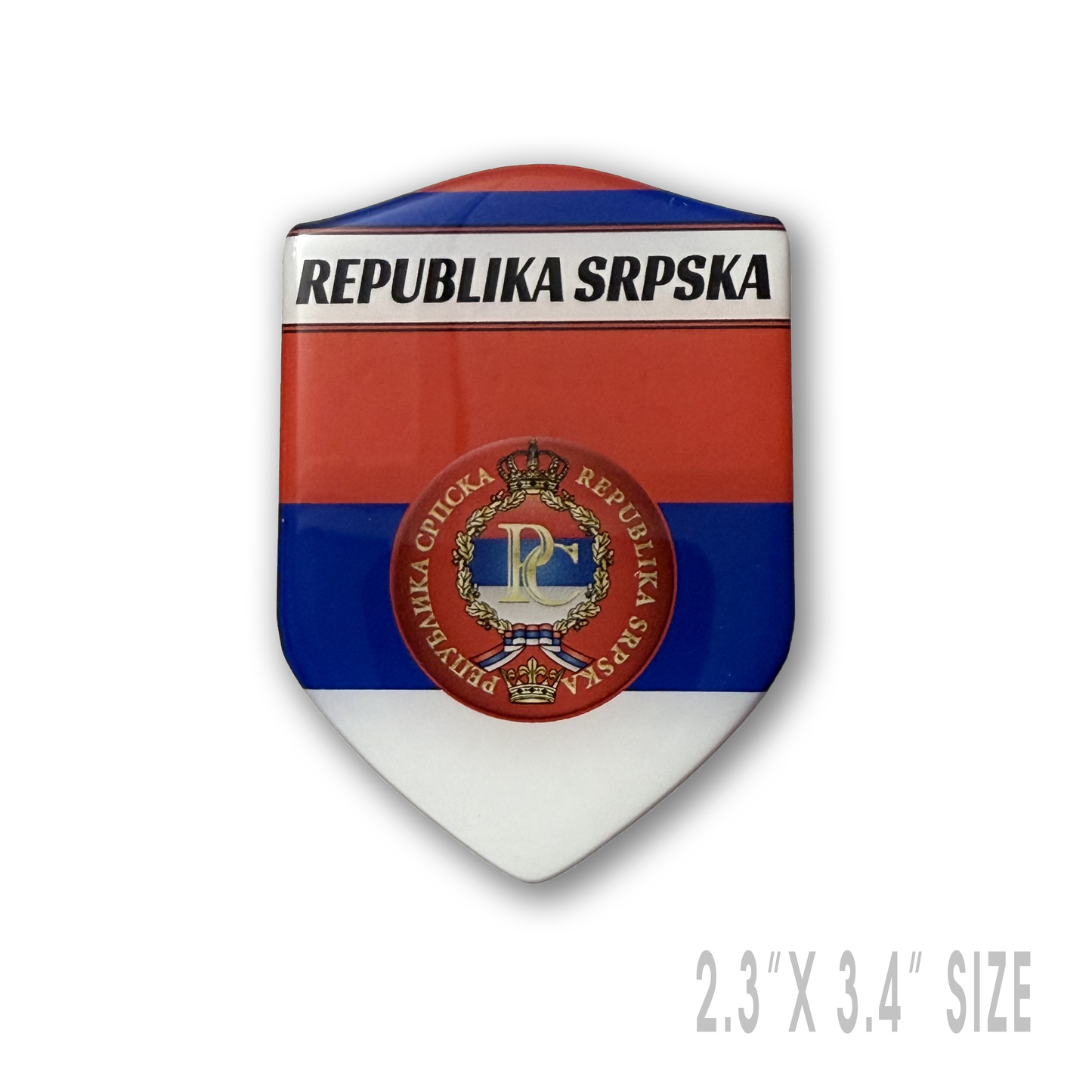 REPUBLIKA SRPSKA Domed Decal  - For Cars or any flat smooth surface