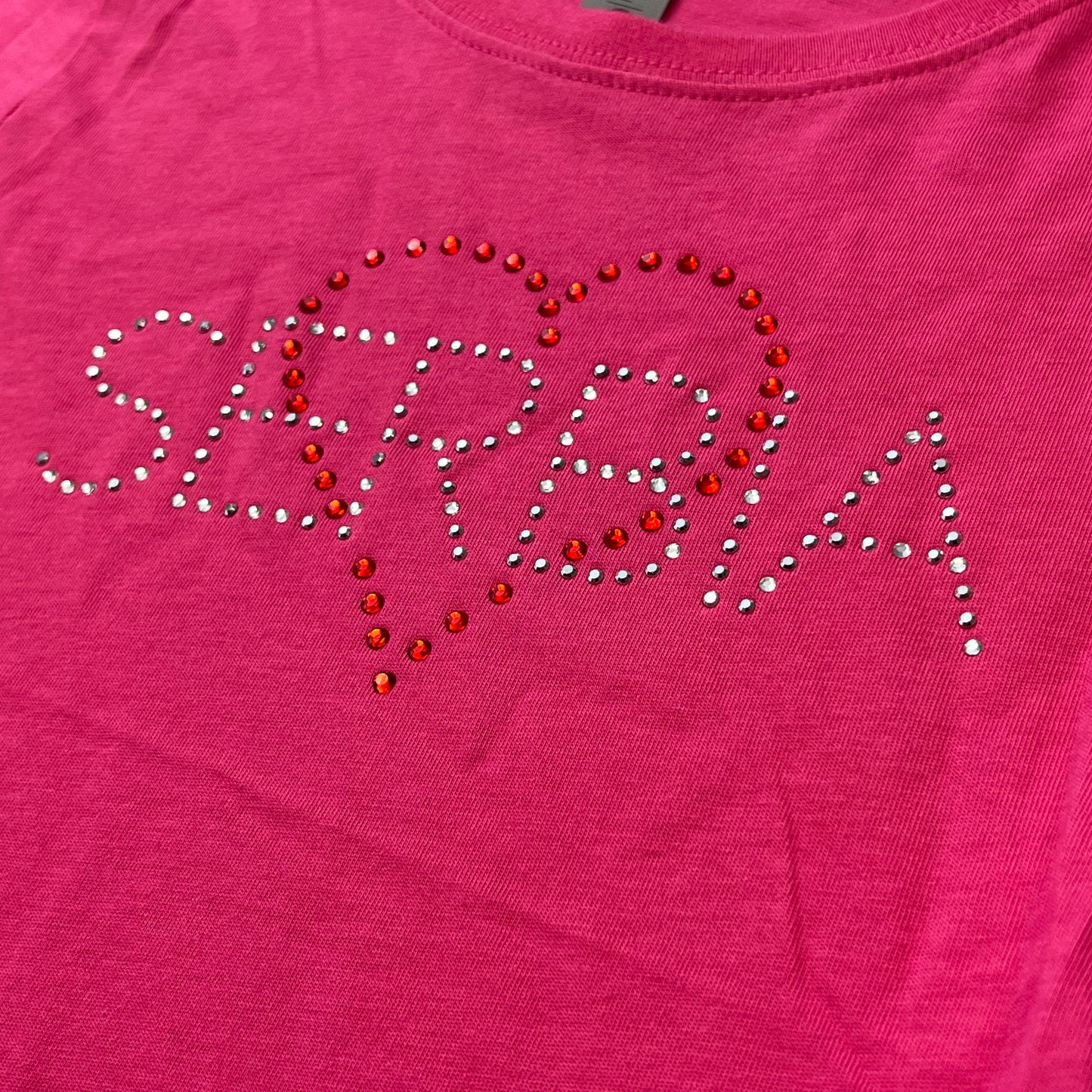 SRBIJA Heart Rhinestones - Serbian Kids T-Shirt - Raspberry