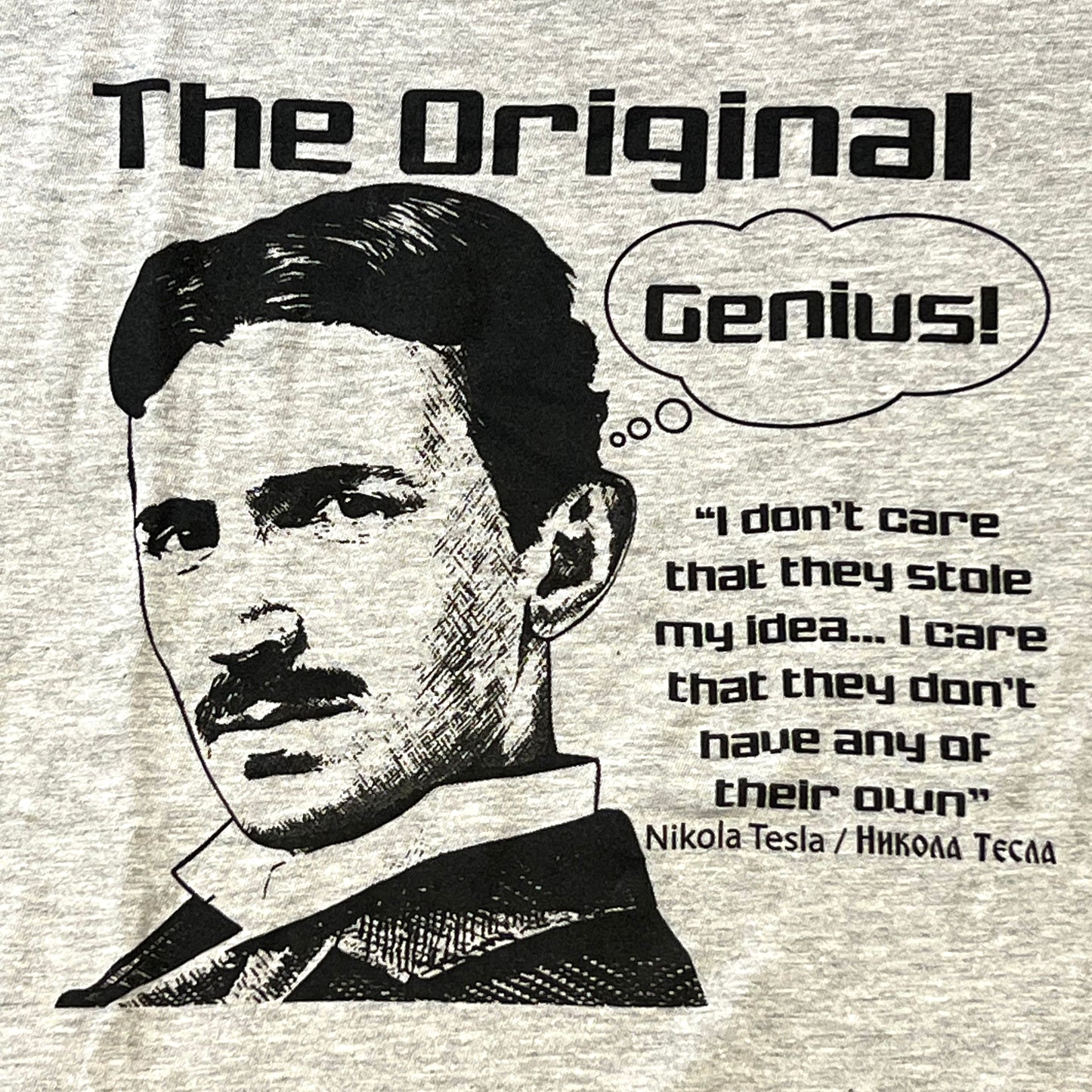 Tesla, originalni genije- Tesla, the original genius  Serbian T-Shirt