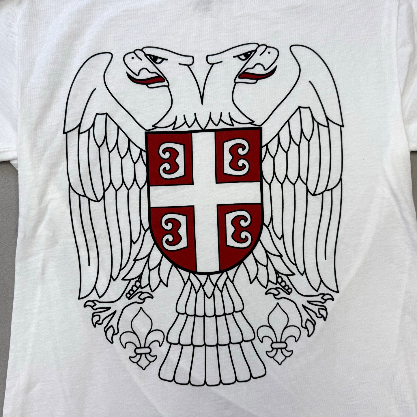 Dvoglavi Orao - Two Headed Eagle Serbian T-Shirt White